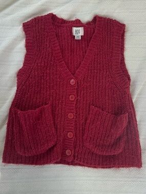 Urban Outfitters Chaleco BDG Gerry Red Sweater Vest - Size Medium